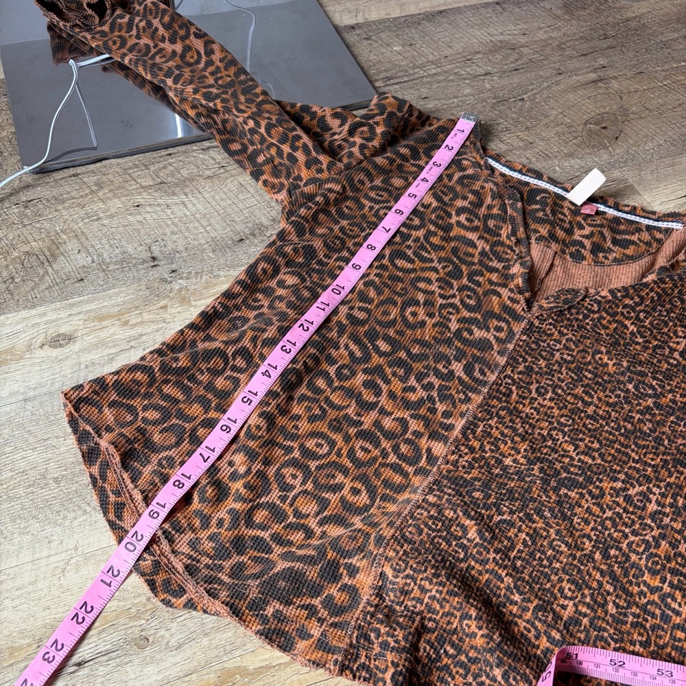 Pilcro Split Neck Leopard Print Top - image 7